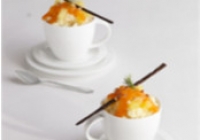 Pineapple Rice Pudding Passion Fruit and Pineapple Sauce